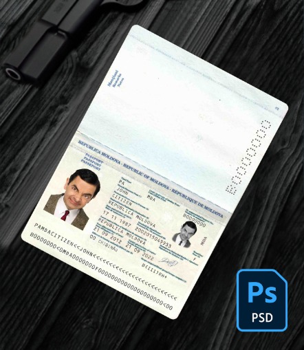 Moldova passport (2011-2014) PSD